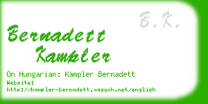 bernadett kampler business card